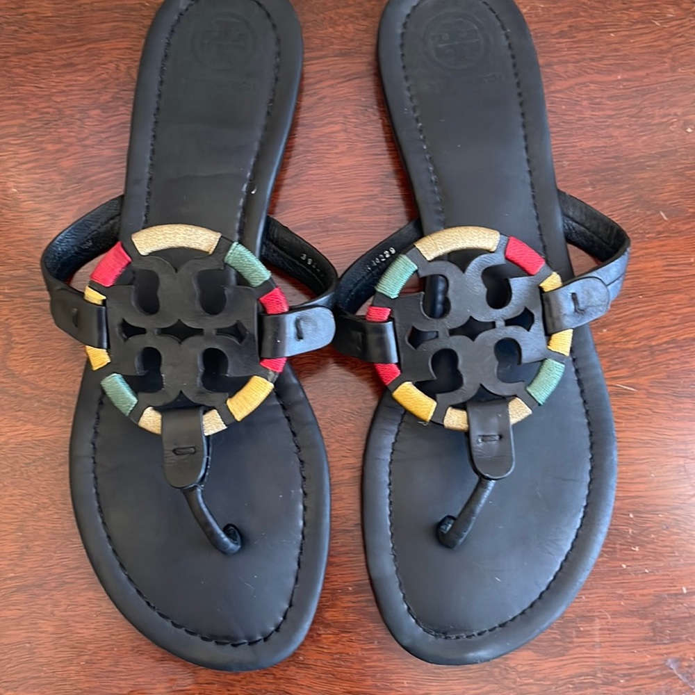 Tory Burch Miller sandal size 10 multi color
